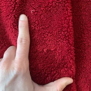 True Grit XL red half-zip plush pull over